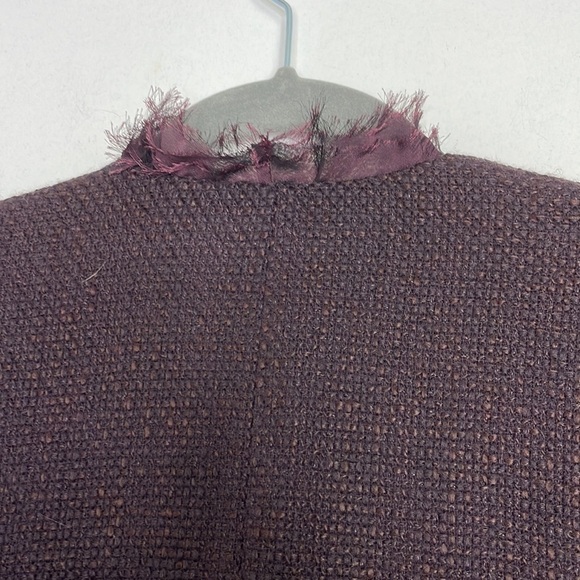 IRIS eggplant tweed fringe blazer - Picture 10 of 10